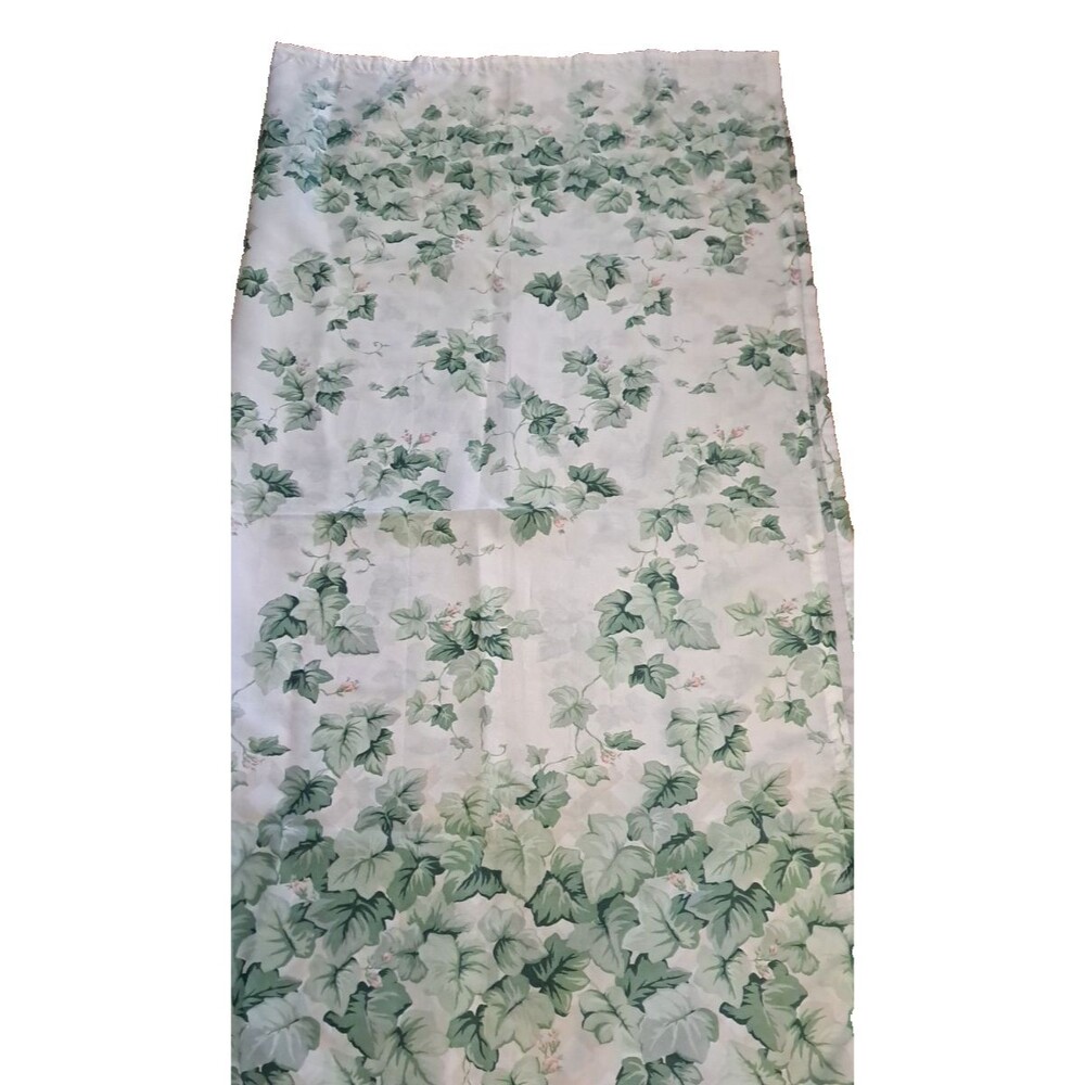 Vintage Ivy Fabric Shower Curtain Lattice Vines Garden Polyester Cottage